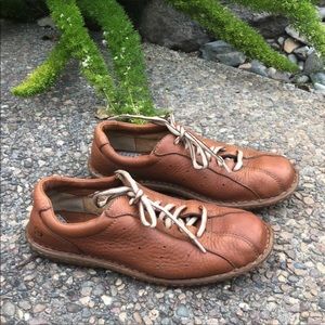 Born Brown Leather Casual Bowling Lace Up Oxfords